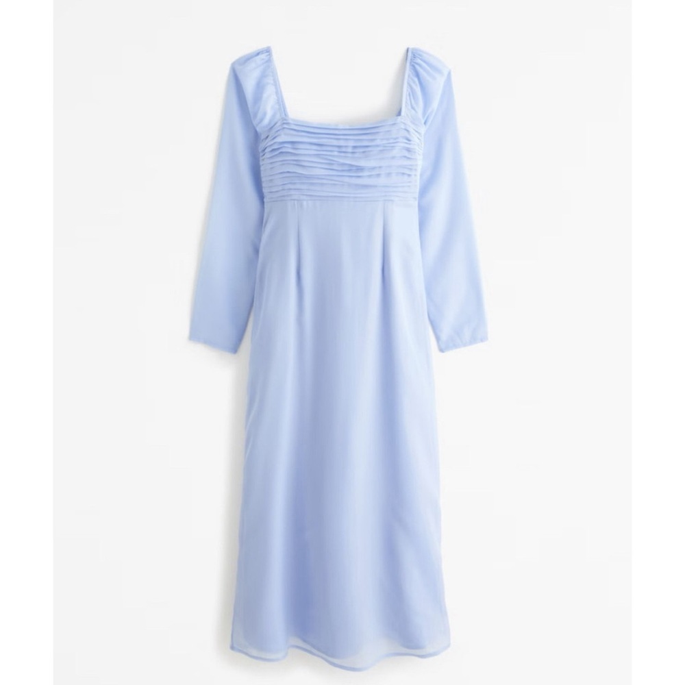 NEW Abercrombie & Fitch Emerson Chiffon Long-Sleeve Midi Dress Size XL P NWT